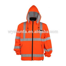 ANSI Class3 Warnjacke, Reflektierende Regenjacke, Orange